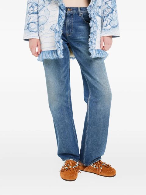 Alanui The Journey beaded flat mules - Brown