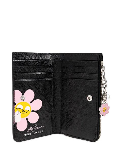 Marc Jacobs x Hattie Stewart flower-charm wallet - Black