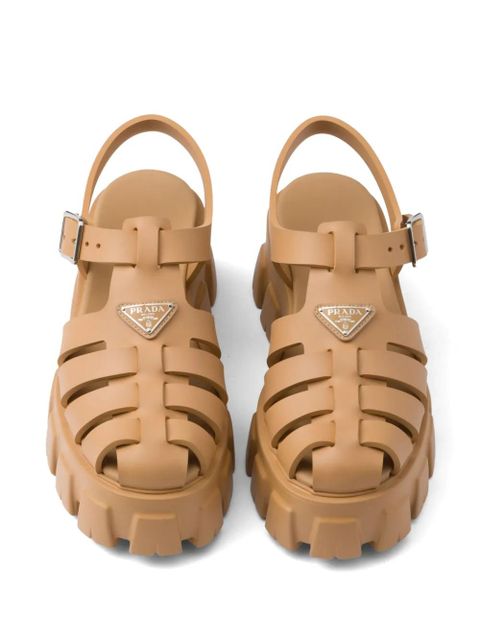 Prada Monolith 55mm platform sandals - Neutrals