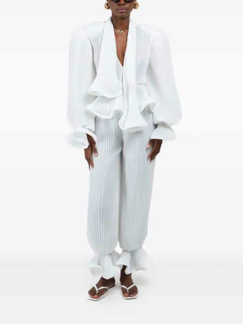 Rowen Rose pleated trousers - White - zdjęcie produktu nr 1