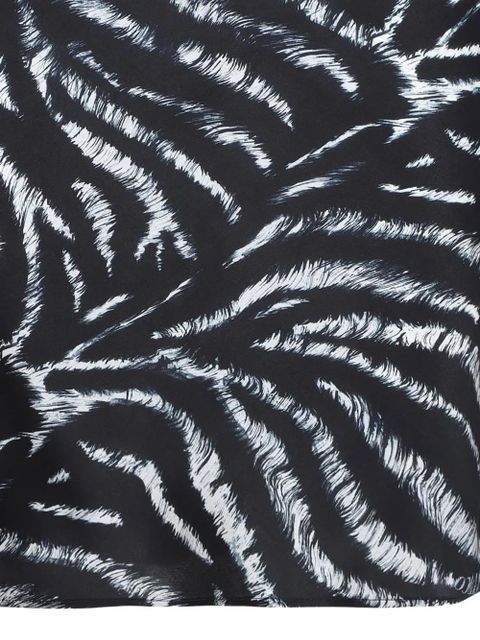 The Attico zebra-print mini dress - Black