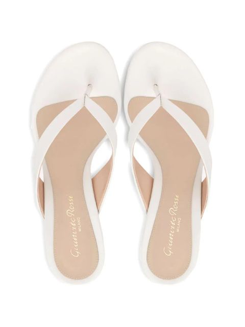 Gianvito Rossi 70mm Sofia strap leather sandals - White