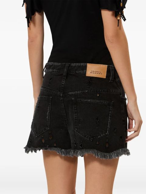 ISABEL MARANT Aecia logo-patch shorts - Black - zdjęcie produktu nr 2
