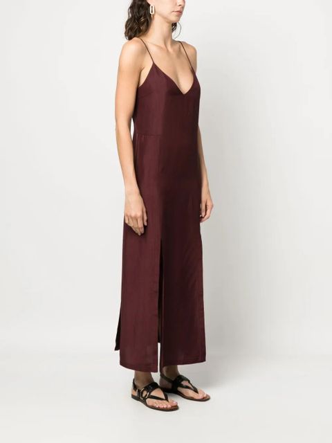 Róhe side-slits maxi slip dress - Red