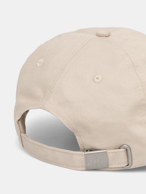 Samsoe Samsoe czapka z daszkiem bawełniana SAADDIE kolor beżowy z aplikacją U10000001