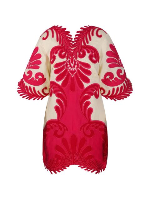 FARM Rio Arabesc-embroidered mini dress - Pink - zdjęcie produktu nr 1