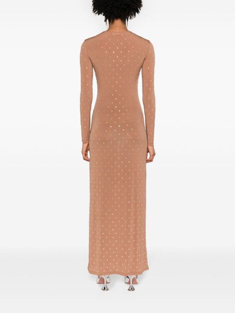 Rabanne crystal-embellished maxi dress - Brown