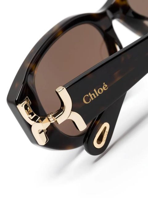 Chloé Eyewear Marcie oval-frame sunglasses - Brown