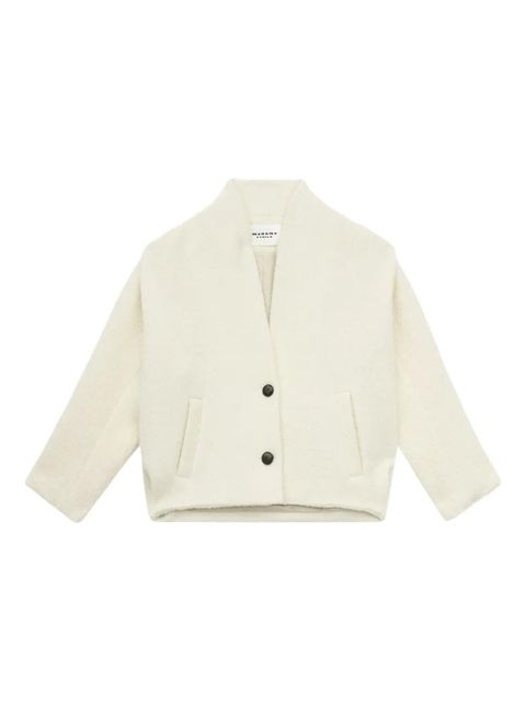 MARANT ÉTOILE Drogo collarless buttoned jacket - Neutrals - zdjęcie produktu nr 1