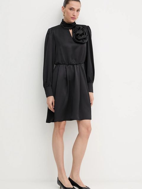 Fracomina sukienka kolor czarny mini rozkloszowana FR25WD1018W41101