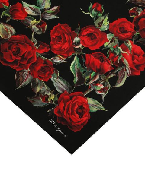 Dolce & Gabbana Rose print scarf - Black - zdjęcie produktu nr 2