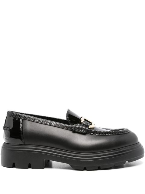 Ferragamo Gancini-plaque loafers - Black - zdjęcie produktu nr 1