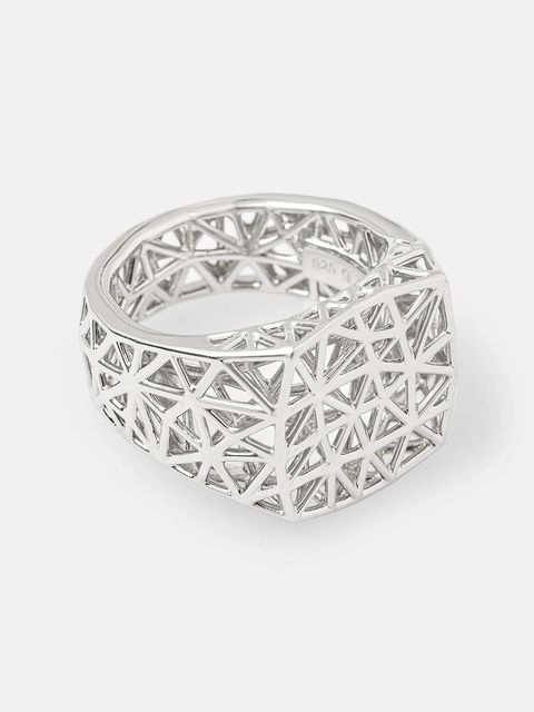 Tom Wood pierścionek srebrny Mesh Ring - zdjęcie produktu nr 1