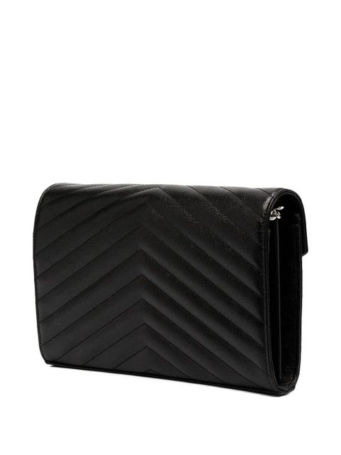 Saint Laurent Cassandre leather shoulder bag - Black - zdjęcie produktu nr 2
