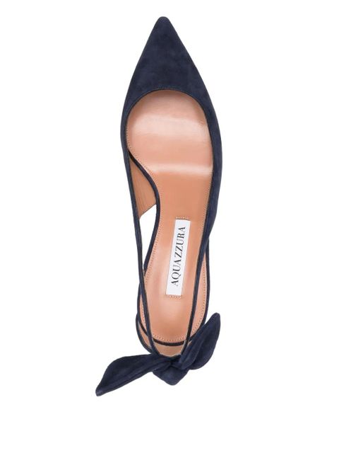 Aquazzura 40mm Bow Tie pumps - Blue - zdjęcie produktu nr 2
