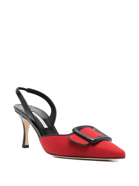 Manolo Blahnik 70mm leather heeled pumps - Red - zdjęcie produktu nr 2