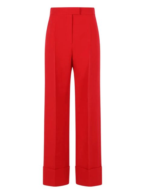 Valentino Garavani turn-up hem trousers - Red - zdjęcie produktu nr 1