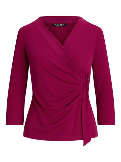 Lauren Ralph Lauren wrap-belted knitted blouse - Pink - zdjęcie produktu nr 1