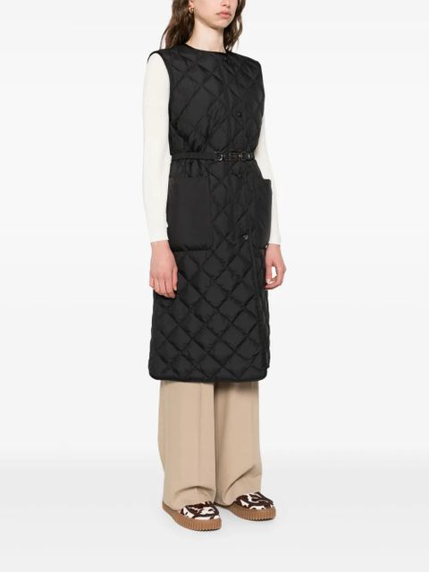 Moncler quilted belted vest - Black