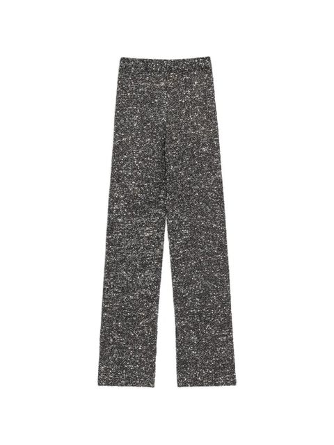 Valentino Garavani sequin elastic straight trousers - Black - zdjęcie produktu nr 1