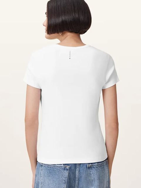 AllSaints t-shirt bawełniany STEVIE damski kolor biały W194JA