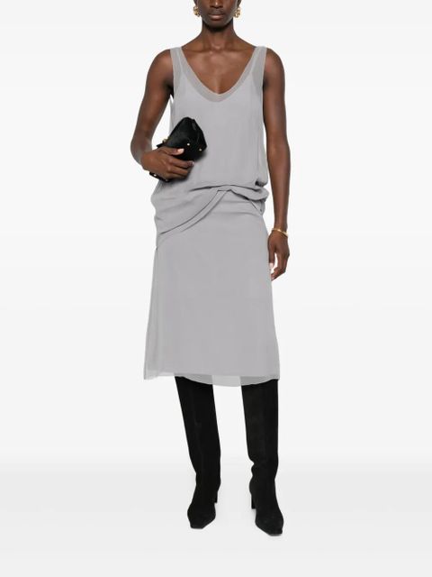 TOTEME V-neck slip top - Grey - zdjęcie produktu nr 2