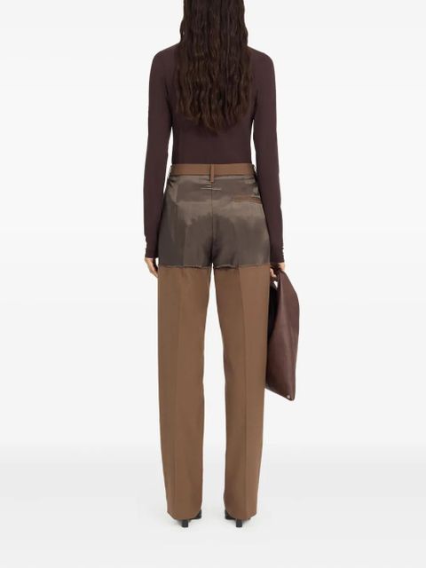 MM6 Maison Margiela two-tone panelled trousers - Brown