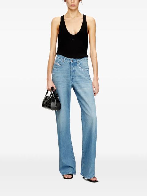 Diesel 1971 D-Sent-S1 micro stones-embroidered jeans - Blue