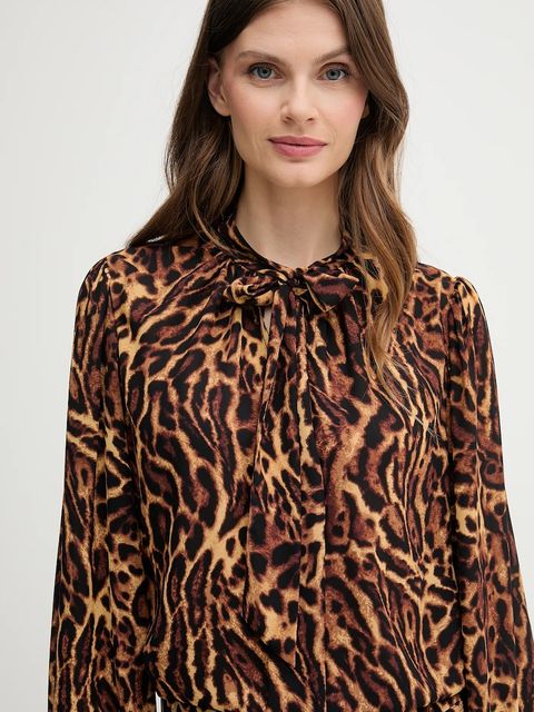 Joseph Ribkoff bluzka damska kolor brązowy wzorzysta 253077