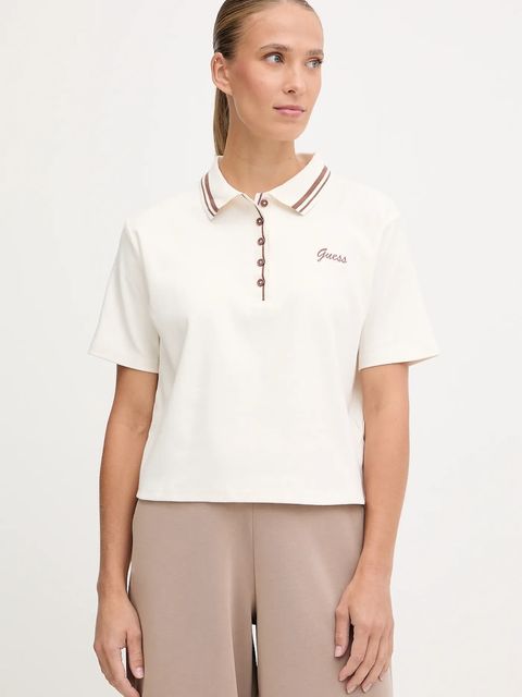 Guess polo FABIA damski kolor beżowy V5BP00 K1891 - zdjęcie produktu nr 1