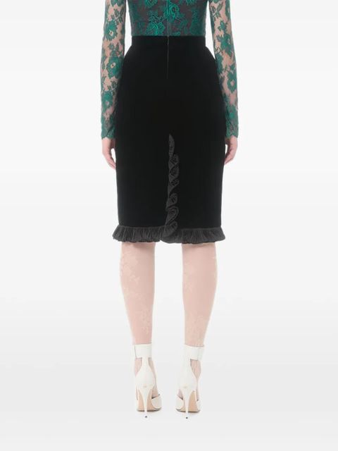 Valentino Garavani sablé velvet skirt - Black