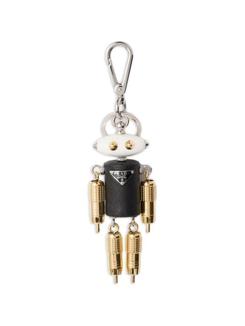 Prada Robot leather keyring charm - Black - zdjęcie produktu nr 1