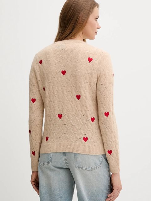 MC2 Saint Barth kardigan z dodatkiem wełny damski kolor beżowy lekki DNN0001