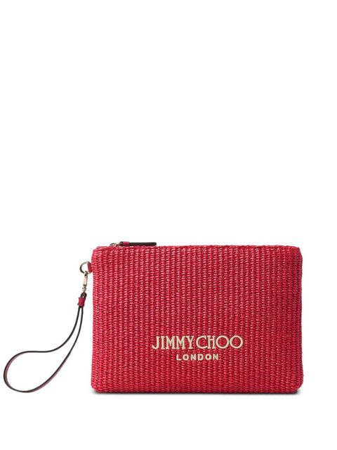 Jimmy Choo zip fastening clutch bag - Red - zdjęcie produktu nr 1