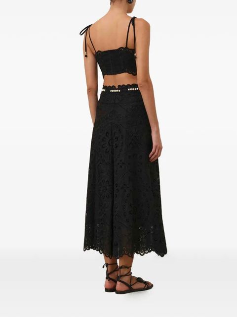 ZIMMERMANN embroidered draping skirt - Black - zdjęcie produktu nr 2