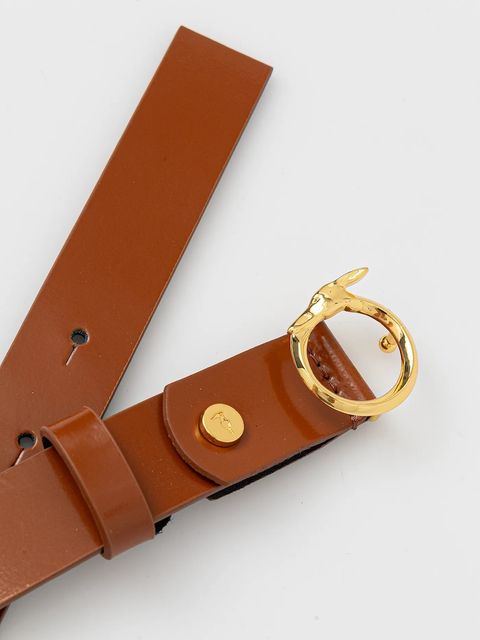 Trussardi pasek skórzany damski kolor brązowy B351B000003N - zdjęcie produktu nr 2