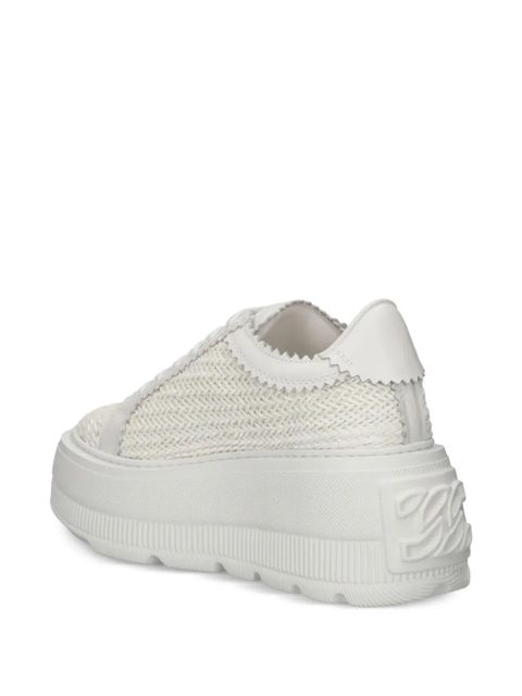Casadei Nexus textured platform sneakers - White