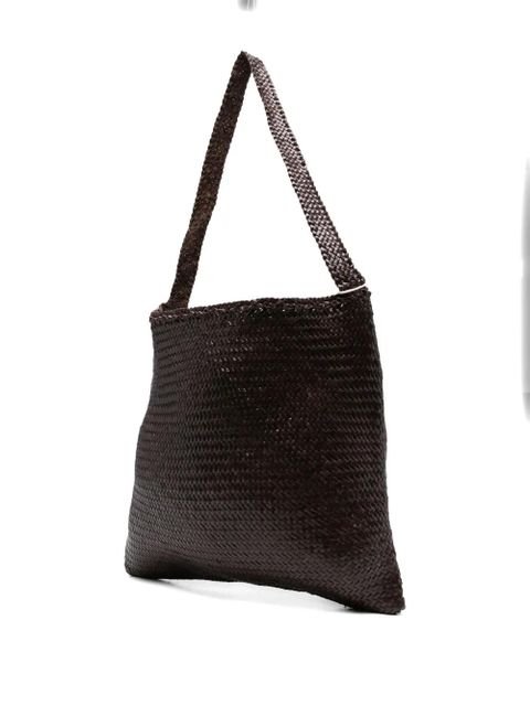 DRAGON DIFFUSION woven leather shoulder bag - Brown