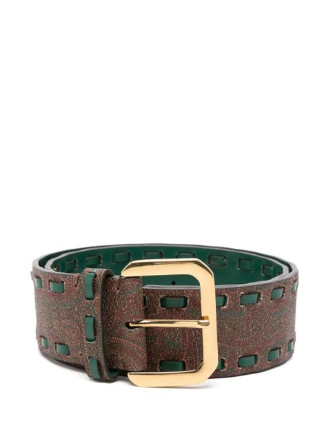 ETRO paisley-jacquard belt - Brown