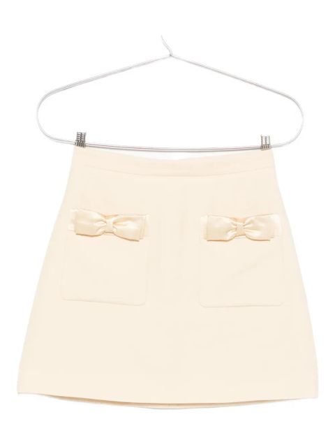 Valentino Garavani bow-pocket mini skirt - Neutrals