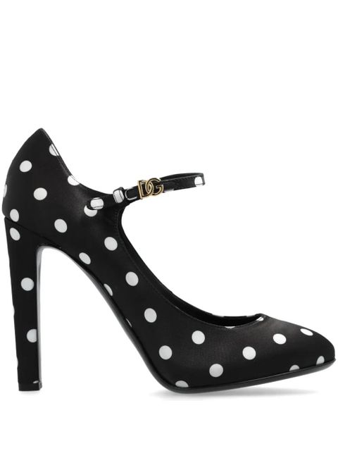 Dolce & Gabbana 105mm polka-dot print Mary Jane pumps - Black - zdjęcie produktu nr 1