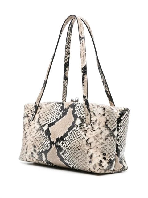 Jil Sander snakeskin-effect tote bag - Neutrals