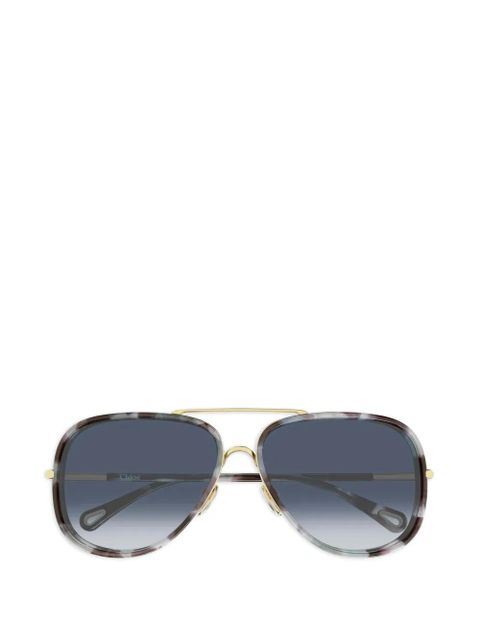 Chloé Eyewear pilot-frame sunglasses - Gold - zdjęcie produktu nr 1
