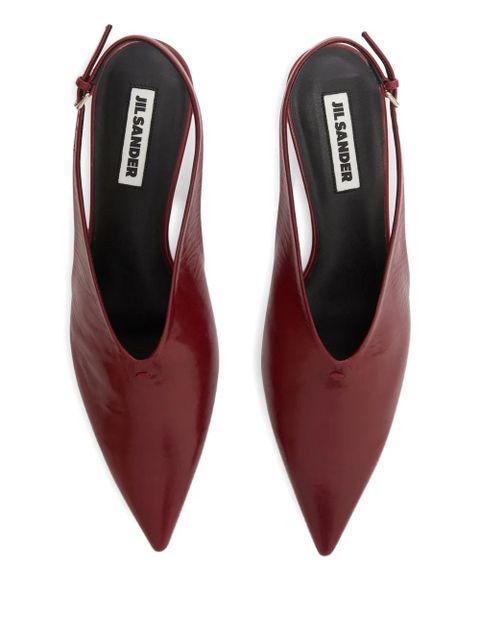 Jil Sander leather pumps - Red - zdjęcie produktu nr 2