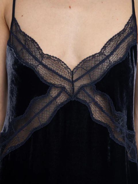 Zadig&Voltaire lace-trim mini dress - Blue