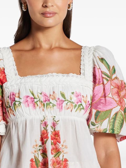 FARM Rio floral-print top - White