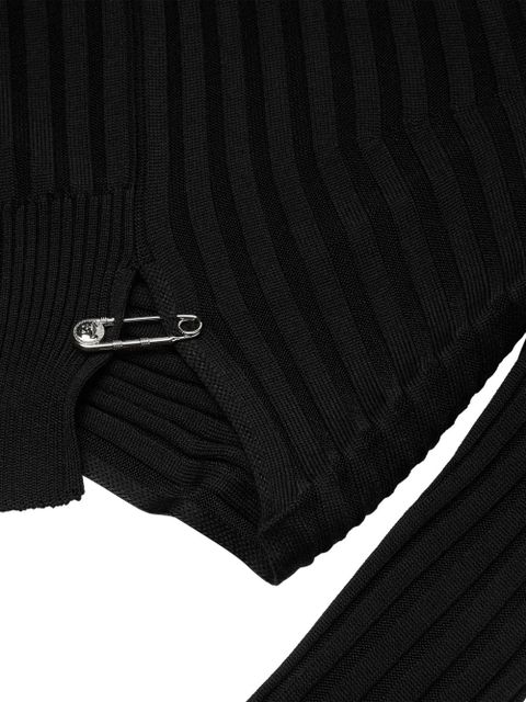 Versace safety-pin sweater - Black