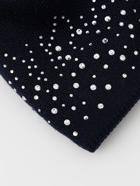 Eisbar czapka z dodatkiem wełny Nalin Lux Crystal MÜ kolor granatowy E80115