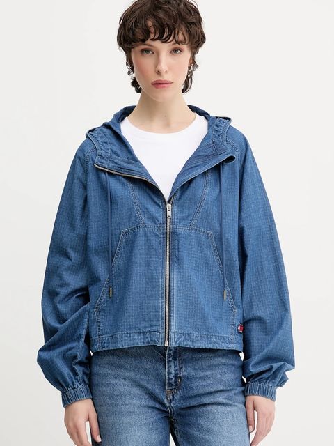 Tommy Jeans kurtka bawełniana kolor granatowy przejściowa oversize DW0DW21064 - zdjęcie produktu nr 1