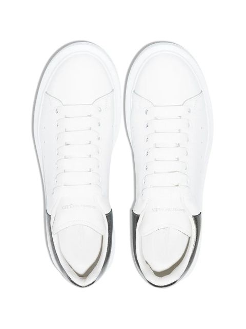 Alexander McQueen Oversized metallic leather sneakers - White - zdjęcie produktu nr 2